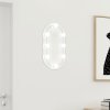 Zrkadlo s LED svetlami 40x20 cm sklenené oválne-ForU-3102973