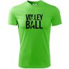 Volleyball nápis - Pánske tričko Fantasy športové - M ( Apple Green )
