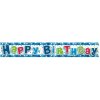 Banner Happy Birthday modrý 1,8m GoDart