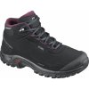 Salomon dámske outdoorové topánky Shelter CSWP W Black/Ebony/Wine Tasting