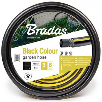 Bradas Black colour 1/2" 50m zahradní hadice WBC1/250, černá - žlutý pruh