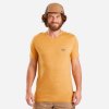Forclaz trekingové tričko Travel 100 z merino vlny žlté okrové