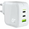 GreenCell Green Cell CHARGC08W 65W nabíjačka s 2xUSB-C+1xUSB biela