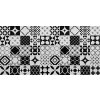 Obkladové panely 3D PVC 0003, cena za kus, rozmer 960 x 485 mm, mozaika Barcelona čierno-biela, IMPOL TRADE