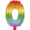 Balón fóliový číslo 0 dúha 95cm