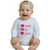 Body s potlačou New Baby MADE IN LOVE - 86 (12-18m)