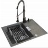 Jednokomorový drez Franke Sirius, kremenný, čierny