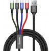 Kábel USB Baseus Fast 4w1 2xUSB-C / Lightning / Micro 3,5A 1,2m (černý) 018721