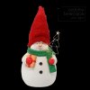 CHOMIK VIANOČNÁ SOŠKA - STOJACI SNEHULIAK S ČERVENOU ČIAPKOU A LED VIANOČNÝM STROMČEKOM 23 x 20,5 x 32/37 CM balenie=1 ks *5388