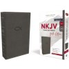 NKJV, Thinline Bible Youth Edition, Leathersoft, Gray, Red Letter Edition, Comfort Print Thomas NelsonLeather fine binding