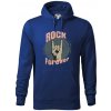 Rock forever ruka - Mikina pánska Cape s kapucňou - 4XL ( Kráľovská modrá )