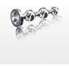 ToyJoy Anal Play Diamond Star Beads Large, kovový análny kolík 13,4 x 2,3–3 cm