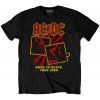 AC/DC Tričko Back in Black Tour 1980 Unisex Black M