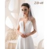 Tylový svadobný závoj zdobený 100 perličkami ZD-48 Výber farby: ivory