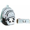 Paso Školský set trojkomorový batoh + puzdro Panda