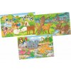 Drevené puzzle GOKI Drevené puzzle Zvieratá 3 x 24 dielikov (57377)