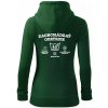 Zaobchádzať opatrne 40 - Mikina dámska trendy zipper s kapucňou - 2XL ( Fľaškovozelená )