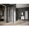 Ravak NEXTY NPSS-100 Pevná stena 90x195, Black, Transparent 90O70300Z1