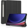 Techsuit Flex Trifold ochranné puzdro (s držiakom na pero) - Samsung Galaxy Tab S9 Ultra - Čierny