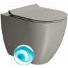 GSI PURA COLOR PURA WC misa stojaca, Swirlflush, 36x55cm, spodný/zadný odpad,tortora dual-mat 880305