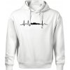EKG formula Oversized mikina pánska Moon biela
