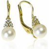 GOLDIE Zlaté náušnice so Swarovski perlou Chana LEA848.ZOB