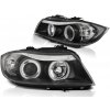 Predné svetlá BMW E90 E91 05-08 Angel Eyes CCFL Black