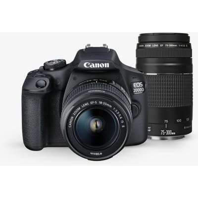 Canon EOS 2000D + EF-S 18-55mm IS II + EF 75-300mm DC III