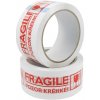 Lepiaca páska 48 mm x 66 m s potlačou - Fragile/Krehké!