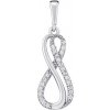 Silvego Strieborný prívesok INFINITY dvojitý s Brilliance Zirconia PRGBR1104PS