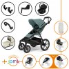 Set 11v1 Thule Urban Glide 4-wheel Mid blue 2024+madlo+vanička Soft beige+príslušenstvo JOMK+Thule Maple Black+Thule Alfi