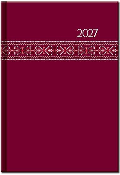 Folk A5 Týždenný 2027 červený