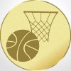 D2-2F/G - Emblém (pr.50mm) basketbal zlatý - 5 cm