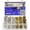 Sada dutých-maticových hliníkových a oceľových nitov M3-M10, 300-dielna, GEKO