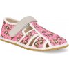 Jonap Barefoot detské prezuvky Home jednorožec otvorené ružové