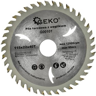 Geko G00105 Vidiový pílový kotúč na drevo 125mm 22mm 24T