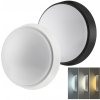 Solight LED vonkajšie osvetlenie, nastaviteľná teplota svetla - 3CCT, 15/18/20W, 1800lm, 22cm, 2v1 - biely a čierny kryt