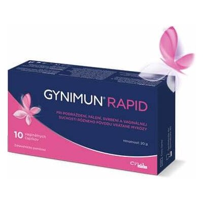 GYNIMUN Rapid vaginálne čapíky 10 kusov - Gynimun Rapid vaginálne čapíky 10 ks
