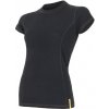 Tričko krátke dámske SENSOR MERINO DOUBLE FACE čierne S