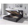 Čalunená posteľ HILTON GRAFIT s úložným priestorom