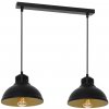 Luminex | Luster na lanku SVEN 2xE27/15W/230V čierna/zlatá | LU9143