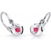 Cutie Jewellery Detské náušnice z bieleho zlata C2224-10-X-2 fuchsiová