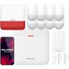 WiFi Alarmový Systém 8x PIR Senzor, 2x Magnetický Kontakt + Vonkajšia Siréna + Klávesnica