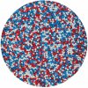 Cakesupplies Cukrové guličky Nonpareils Red White Blue 80 g