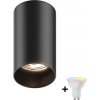 Zuma Line 92680-N - LED RGBW stmievateľné bodové svietidlo TUBA 1xGU10/6W/230V čierne + DO ZL0280+AI2383 + záruka 3 roky zadarmo