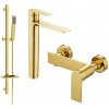 MEXEN/S - Zero SET umývadlová + sprchová batéria s príslušenstvom DQ02, zlatá 71114DQ02-50