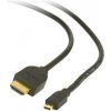 HDMI male to micro D-male black cable with gold-plated connectors, 1.8 m, bulk package