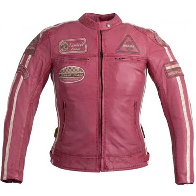 Dámska kožená moto bunda W-TEC Sheawen Lady Pink Farba ružová, Veľkosť XS