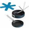 Panvice Space s ochrannými vložkami 24 cm + 28 cm sýto modré 3 diely