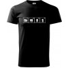 Genius - periodická tabuľka - Klasické pánske tričko vyššej gramáže - 3XL ( Čierna )